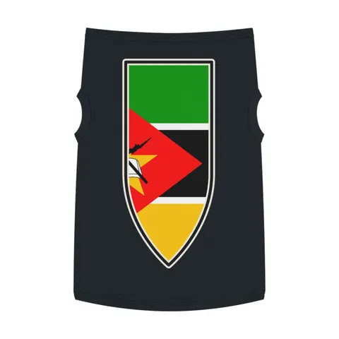 Mozambique Green Black Yellow Pet Tank Top — front view