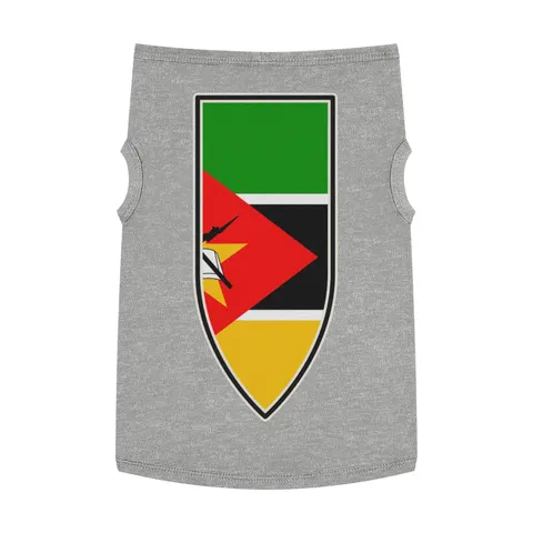 Mozambique Green Black Yellow Pet Tank Top — front view