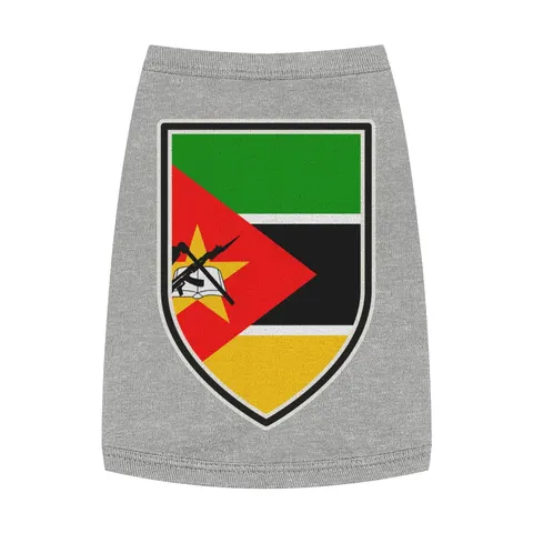 Mozambique Green Black Yellow Pet Tank Top — front view