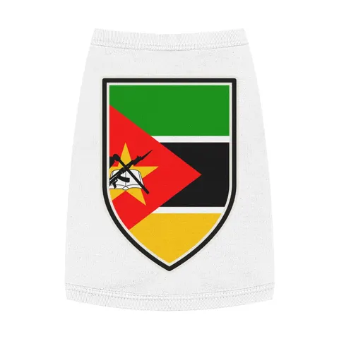 Mozambique Green Black Yellow Pet Tank Top — front view