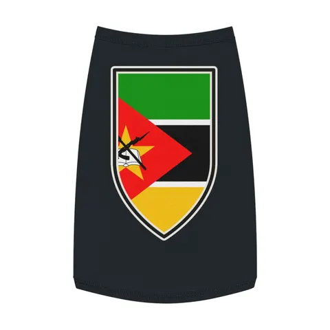 Mozambique Green Black Yellow Pet Tank Top — front view