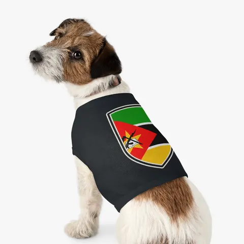 Mozambique Green Black Yellow Pet Tank Top — other view