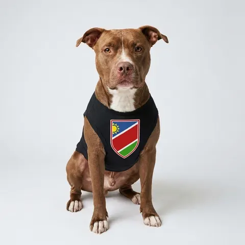 Namibia Diagonal Blue Red Green Pet Tank Top