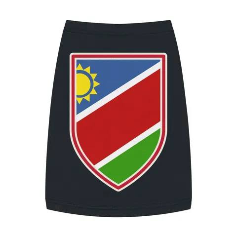 Namibia Diagonal Blue Red Green Pet Tank Top — front view