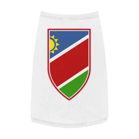 Namibia Diagonal Blue Red Green Pet Tank Top — front view