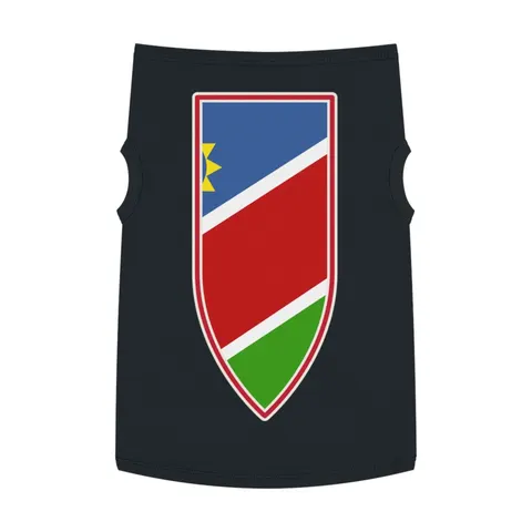 Namibia Diagonal Blue Red Green Pet Tank Top — front view