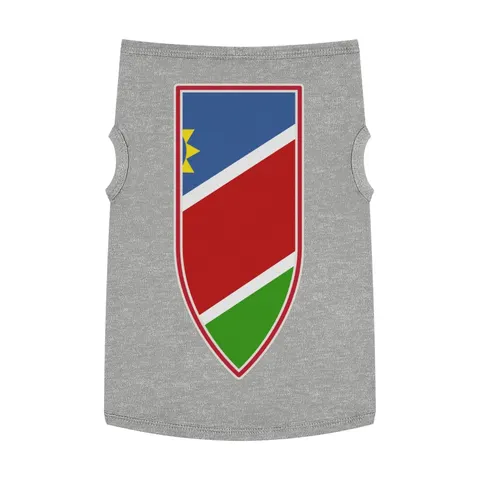 Namibia Diagonal Blue Red Green Pet Tank Top — front view