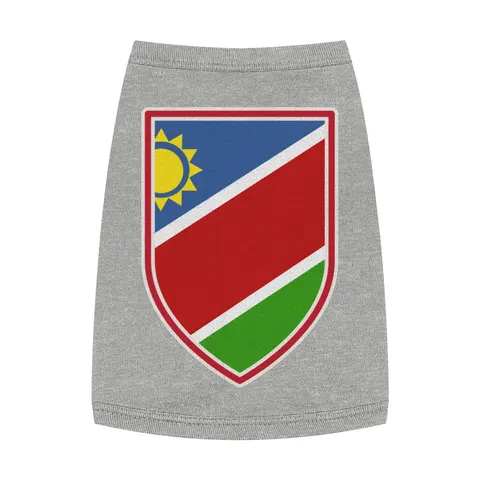 Namibia Diagonal Blue Red Green Pet Tank Top — front view