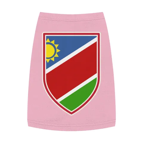 Namibia Diagonal Blue Red Green Pet Tank Top — front view