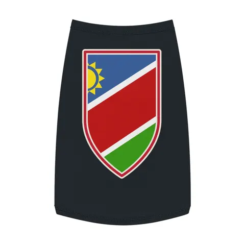 Namibia Diagonal Blue Red Green Pet Tank Top — front view