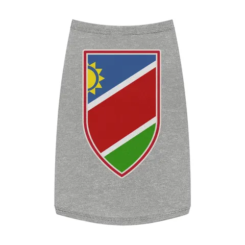 Namibia Diagonal Blue Red Green Pet Tank Top — front view