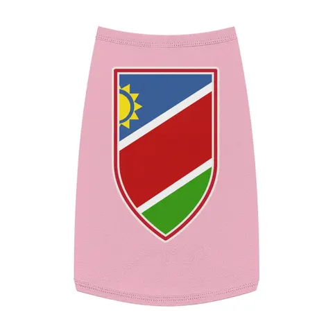 Namibia Diagonal Blue Red Green Pet Tank Top — front view