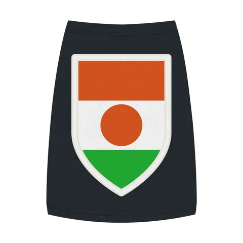 Niger Orange White Green Circle Pet Tank Top — front view