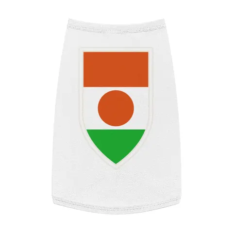 Niger Orange White Green Circle Pet Tank Top — front view