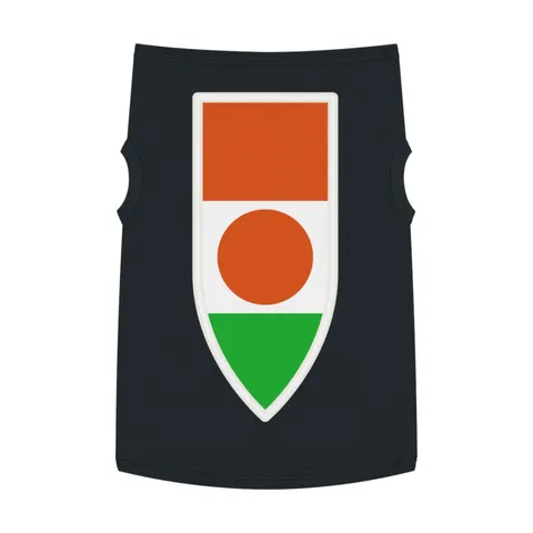 Niger Orange White Green Circle Pet Tank Top — front view