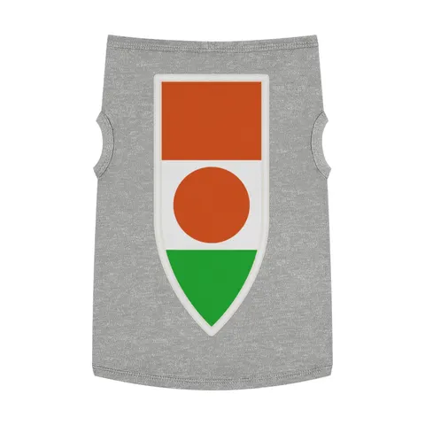 Niger Orange White Green Circle Pet Tank Top — front view