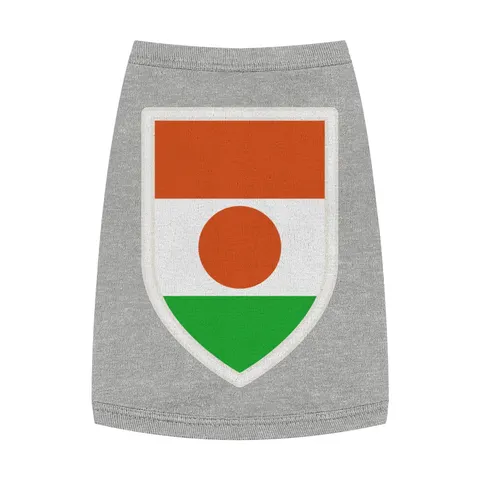 Niger Orange White Green Circle Pet Tank Top — front view