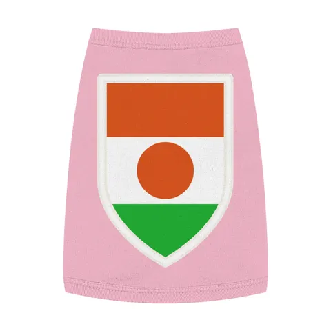 Niger Orange White Green Circle Pet Tank Top — front view