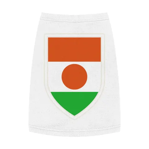Niger Orange White Green Circle Pet Tank Top — front view