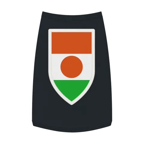 Niger Orange White Green Circle Pet Tank Top — front view