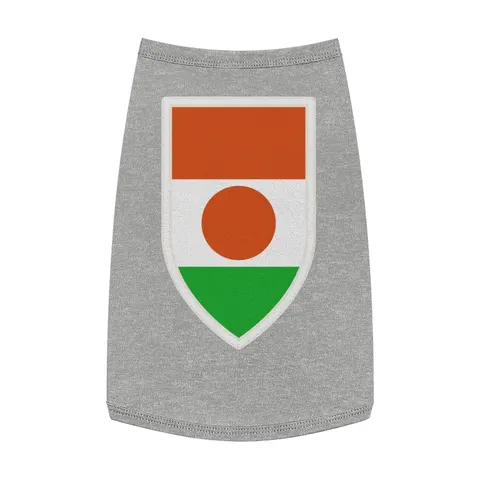 Niger Orange White Green Circle Pet Tank Top — front view