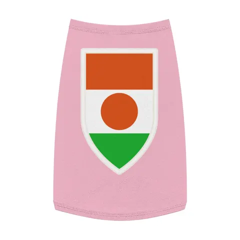 Niger Orange White Green Circle Pet Tank Top — front view