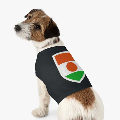 Niger Orange White Green Circle Pet Tank Top — other view