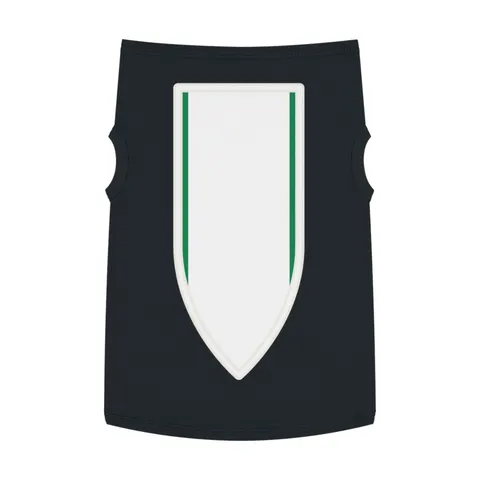 Nigeria Green & White Stripes Pet Tank Top — front view