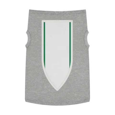 Nigeria Green & White Stripes Pet Tank Top — front view