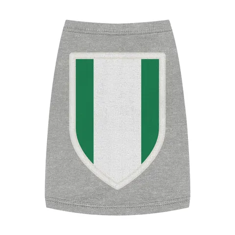 Nigeria Green & White Stripes Pet Tank Top — front view