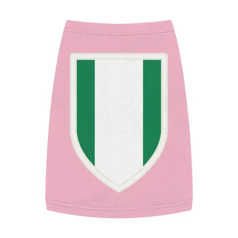 Nigeria Green & White Stripes Pet Tank Top — front view