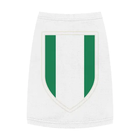 Nigeria Green & White Stripes Pet Tank Top — front view