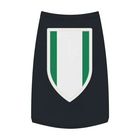 Nigeria Green & White Stripes Pet Tank Top — front view
