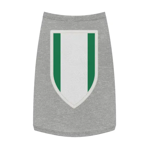 Nigeria Green & White Stripes Pet Tank Top — front view