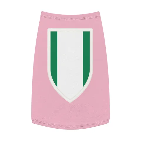 Nigeria Green & White Stripes Pet Tank Top — front view