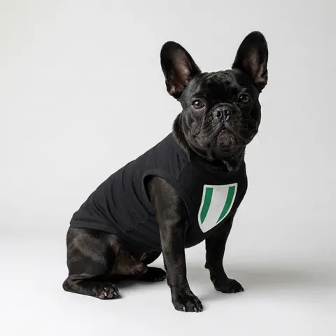 Nigeria Green & White Stripes Pet Tank Top