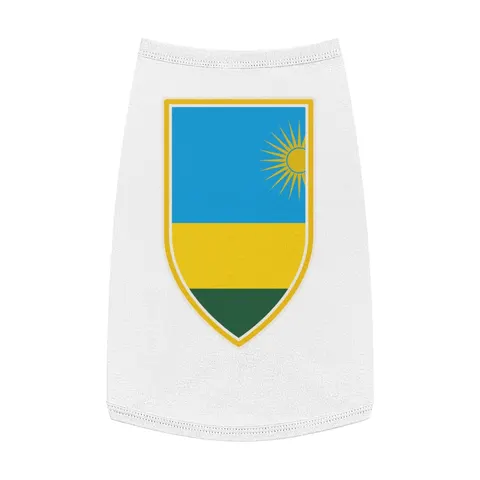 Rwanda Sky Blue & Sun Pet Tank Top — front view