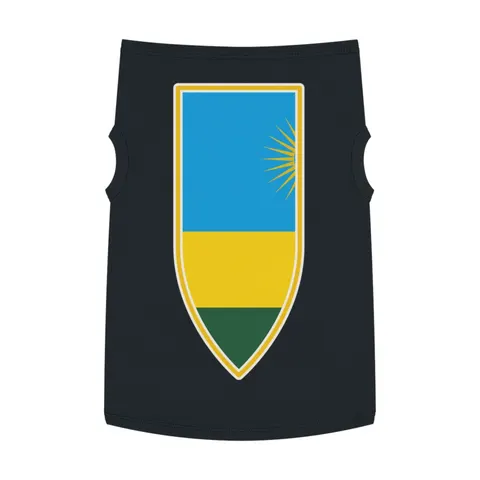 Rwanda Sky Blue & Sun Pet Tank Top — front view