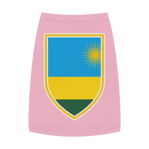 Rwanda Sky Blue & Sun Pet Tank Top — front view