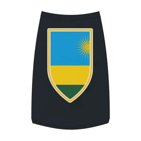 Rwanda Sky Blue & Sun Pet Tank Top — front view
