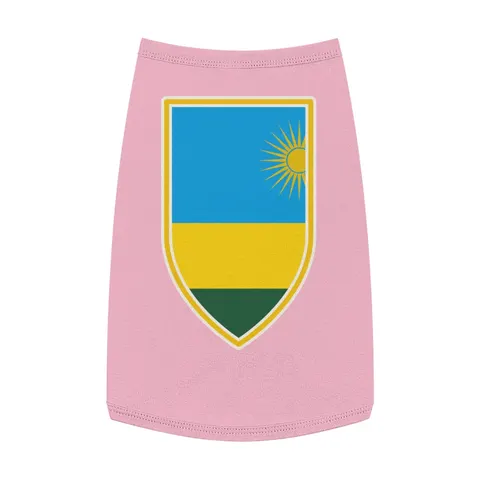 Rwanda Sky Blue & Sun Pet Tank Top — front view