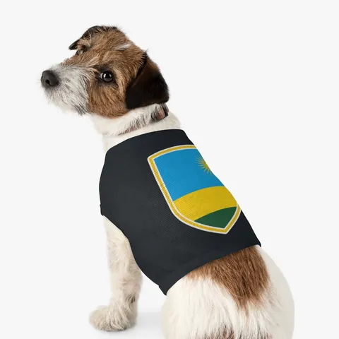 Rwanda Sky Blue & Sun Pet Tank Top — other view