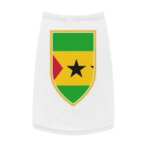 São Tomé & Príncipe Stars & Stripes Pet Tank Top — front view