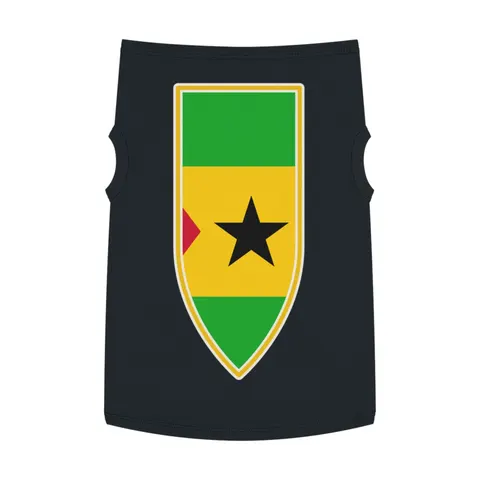 São Tomé & Príncipe Stars & Stripes Pet Tank Top — front view