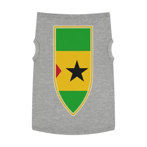 São Tomé & Príncipe Stars & Stripes Pet Tank Top — front view