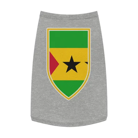 São Tomé & Príncipe Stars & Stripes Pet Tank Top — front view