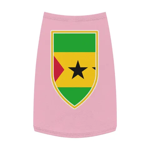 São Tomé & Príncipe Stars & Stripes Pet Tank Top — front view