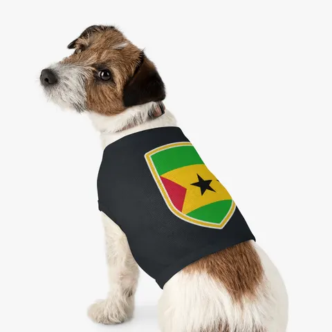 São Tomé & Príncipe Stars & Stripes Pet Tank Top — other view