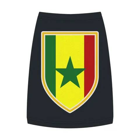 Senegal Green Yellow Red Pet Tank Top — front view