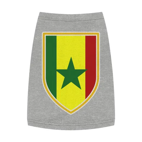 Senegal Green Yellow Red Pet Tank Top — front view